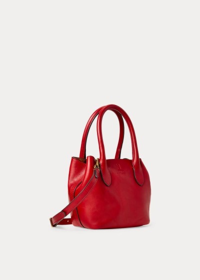 Bolsos De Mano Polo Ralph Lauren Mujer Rojos - Leather Mini Bellport - IBSUP0418